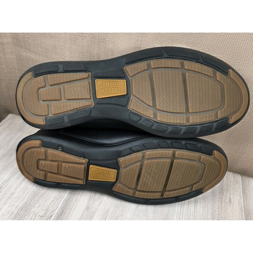 Samuel Hubbard Blue Skies Black Pebble Leather Slip On Loafers Shoes Mens 9 - Picture 10 of 10